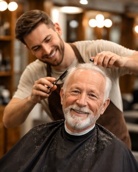 Tuns la domiciliul tau, frizer mobil hairstyle, haircut grooming,